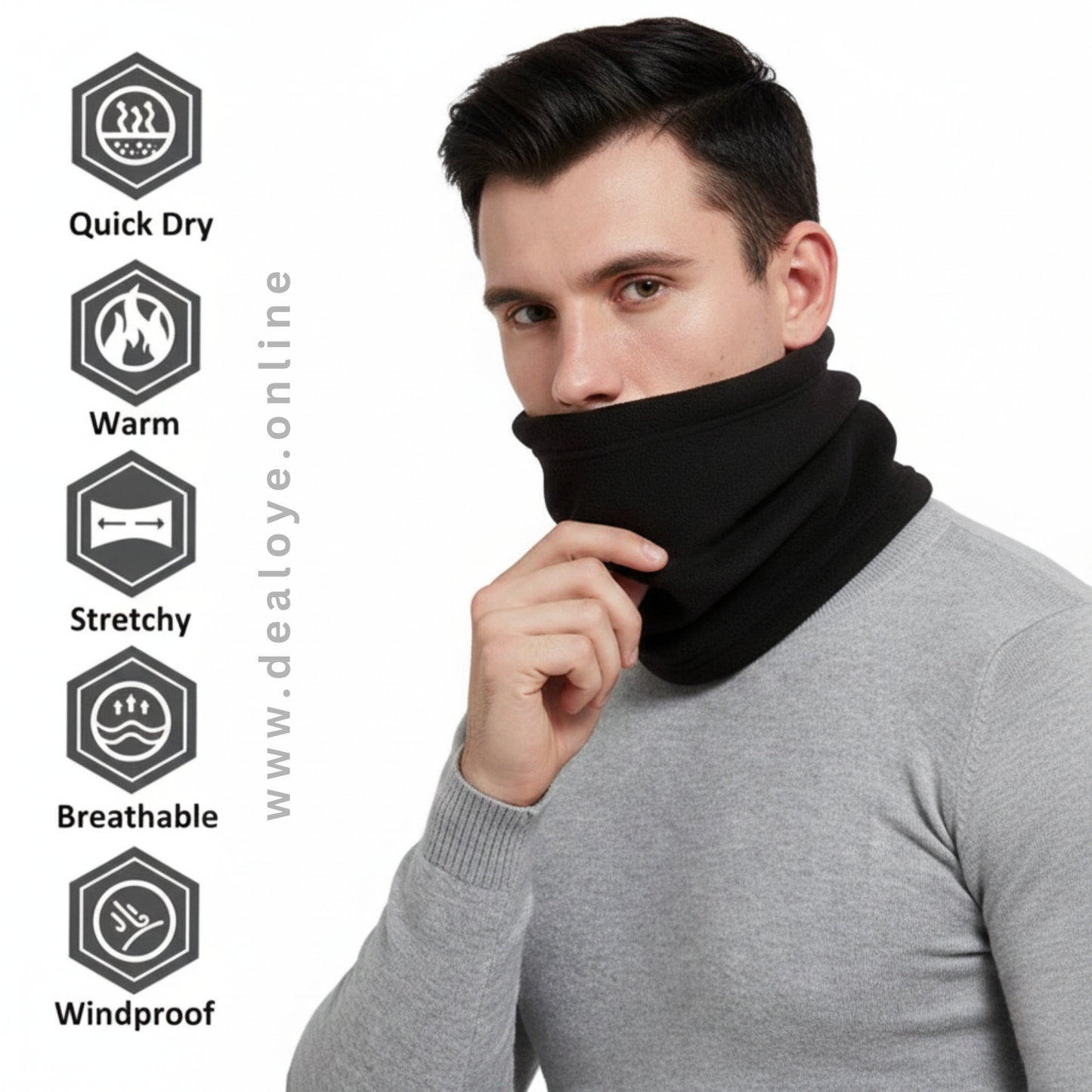 1 Pc Fleece Plain Neck Warmer
