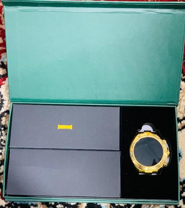 Bcd-49 Round dail smart watch Gold chain straps