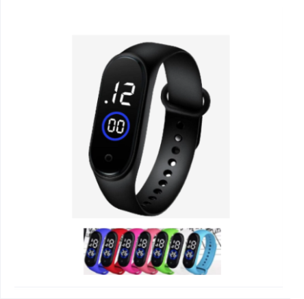 Latest M4 LED Watch Digital Sports Bracelet for Boys & Girls – Waterproof Touch Display
