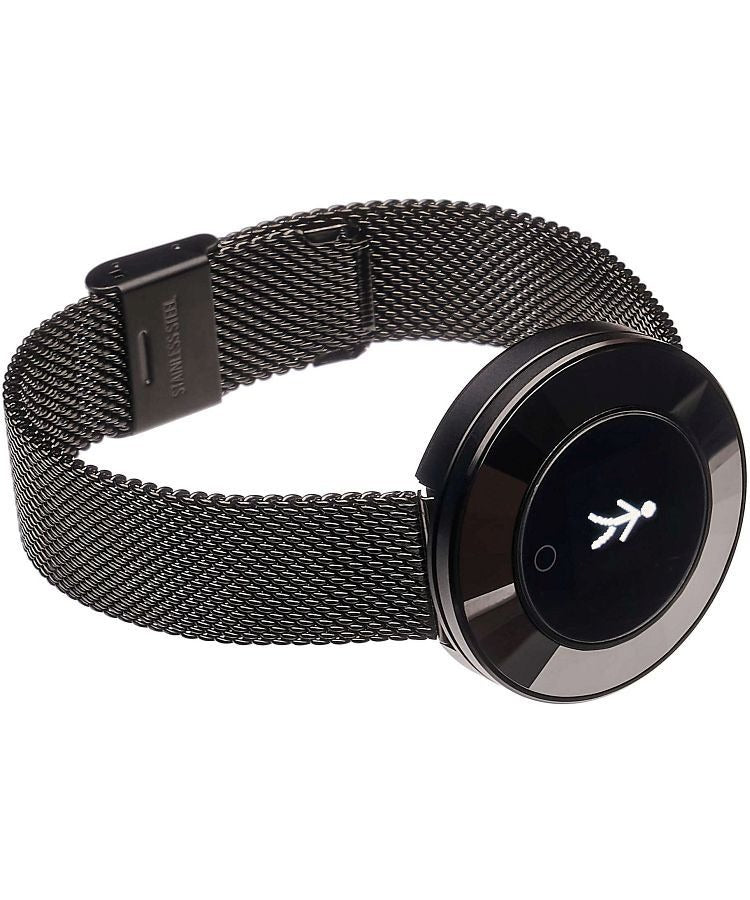 Ladies Smart Watch with Mesh Strap (Black / Golden)